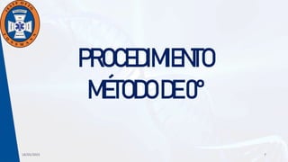 18/05/2023 7
PROCEDIMIENTO
MÉTODODE0°