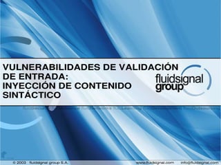 Inyección de contenido sintactico