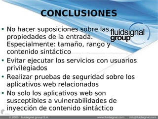 Inyección de contenido sintactico