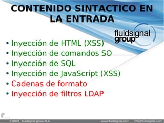 Inyección de contenido sintactico
