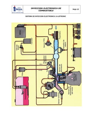 INYECCION ELECTRONICA DE
COMBUSTIBLE
Hoja 12
SISTEMA DE INYECCION ELECTRONICA LH-JETRONIC
 