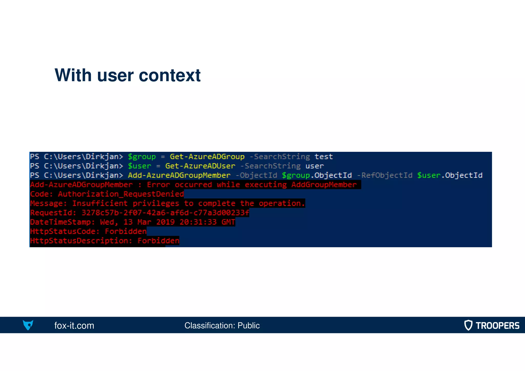 fox-it.com
With user context
Classification: Public
 
