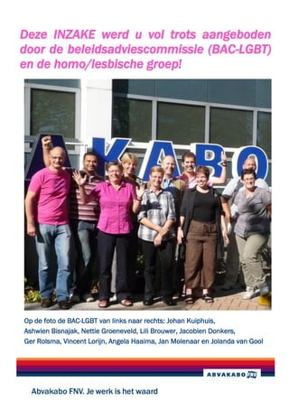 Magazine Inzake FNV LGBTi december 2014