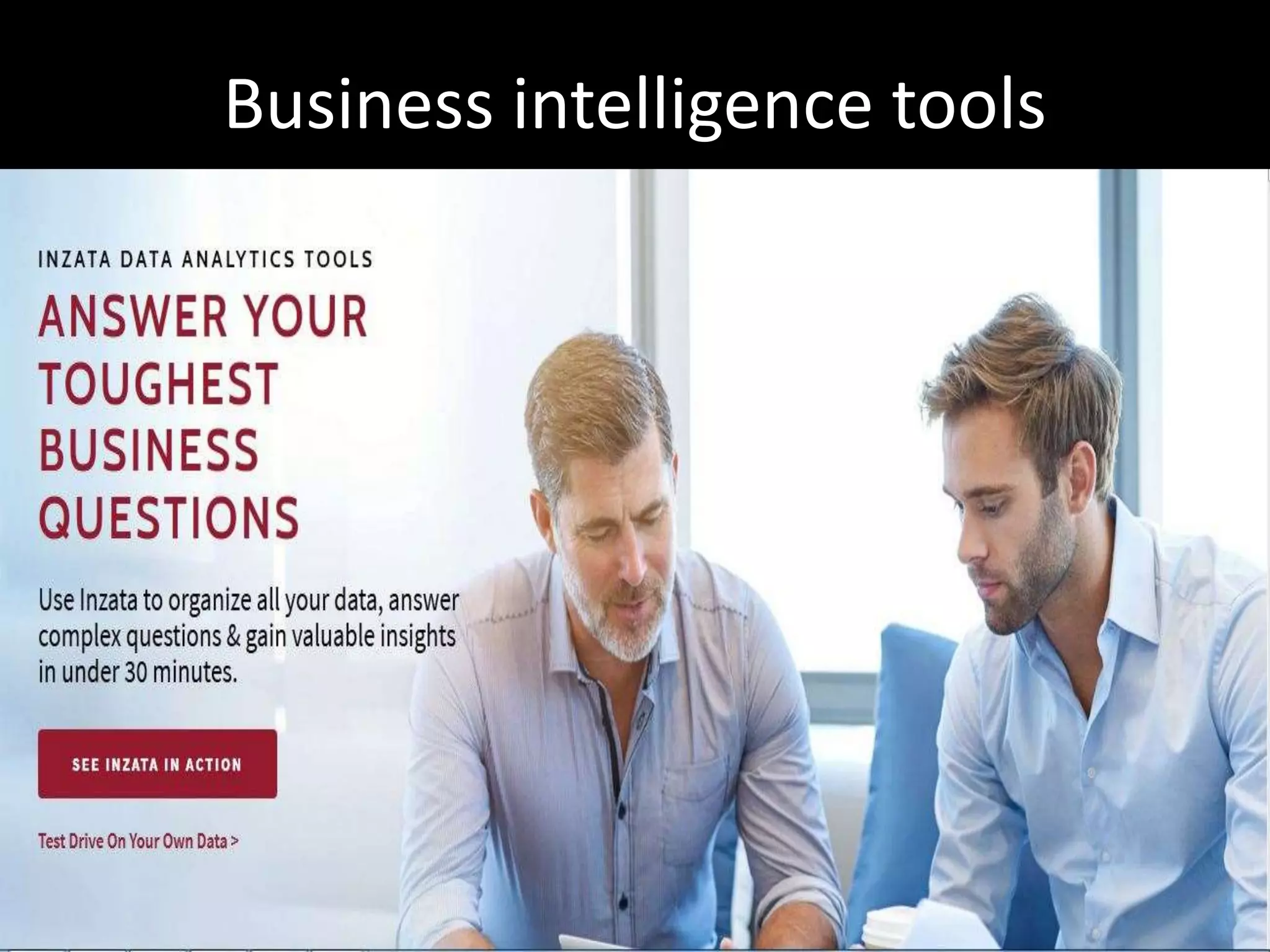 Business intelligence tools