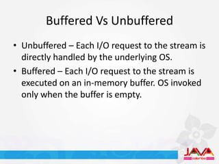 Handling I/O in Java | PPT