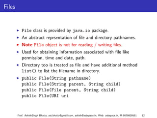 I/O in java Part 1 | PDF