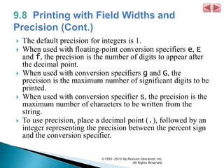 Formatted I/O statement in C | PPT