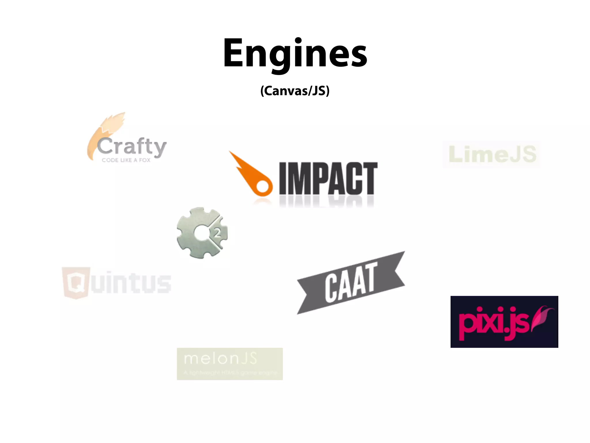 Engines
 (Canvas/JS)
 