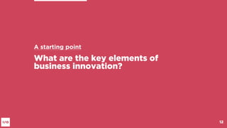 – Mark Payne
- Founder, Fahrenheit 212
“Innovation being
synonymous with
growth. Companies
that aren’t innovating
aren’t growing.”
12
 