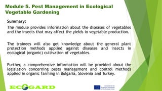 Unit 5. Pest Management in Ecological Vegetable Gardening | PDF