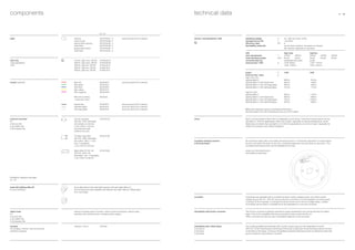 18 W
18 W Sensor
13 W
13 W Sensor
U
t
EFI
P
φ
T
CRI
φ
13 W
660 lm
560 lm
600 lm
510 lm
820 lm
690 lm
750 lm
640 lm
18 W
910 lm
780 lm
840 lm
710 lm
1130 lm
960 lm
1040 lm
880 lm
5K P0 00 0C – V
5K P0 00 0M– V
5K P0 00 0B – V
5K P0 00 0W– V
5K P0 00 0N – V
5K P0 00 0S – V
6K 60 2R 5
6K 60 2G 5
6K 60 2B 5
6K 60 2Y 5
6K 60 2M 5
6K 60 2S
6K 60 80 5
6K 60 40 5
6K 60 35 5
6Z 48 52 0Z
6Z 48 10 00
6Z 48 18 80
618 50 95 27
618 50 95 30
618 85 30 D
618 85 35 D
618 85 40 D
pads price per piece (PU 3 pieces)
price per piece (PU 5 pieces)
price per piece (PU 5 pieces)
price per piece (PU 5 pieces)
price per piece (PU 5 pieces)
chrome
matt chrome
glossy white (bianco)
matt white
glossy black (nero)
matt black
inserts (optional) filter red
filter green
filter blue
filter yellow
filter magenta
filter set (5 pieces,
1 piece per color)
fresnel lens
satinised glass
soft edge glass
components
art. no.
*installation diagrams see page
44 – 45
Occhio converter
48 V DC, 25 W, dimmable
with phase-cut dimmer,
L105 × W 65 × H 25 mm
(mounting through
ø 68 mm cut-out)
TCI Maxi Jolly DALI
48 V DC, 48 W, dimmable
per button, DALI, 1–10 V,
max. 2 spotlights,
L124 × W 79 × H 22 mm
Mean Well LPF 90–48
48 V DC, 90 W, not
dimmable, max. 4 spotlights,
L161× W 61× H 36 mm
external converter*
for
io 3d pico flat
io 3d soffitto flat
io 3d sospeso flat
io 3d lamps are operated with a converter as direct current voltage source. Any direct current
voltage source with 42…48 V DC can be used as a converter, for io 3d spotlights converter power
of at least 22 W is required. In precisely the same manner as for the low voltage lamps, multiple
io 3d lamps can be wired in a parallel circuit and operated on a common converter.
The Occhio converter is perfectly matched to these requirements and can be dimmed via trailing
edge. A list of all compatible dimmers is provided at www.occhio.de/dim_en
Other converters can also be used; dimmability depends on the converter.
dimmability ﬂoor / table lamps
io 3d lettura
io 3d tavolo
io 3d basso
The mobile spotlights are delivered with a power supply plug unit with integrated converter
(48 V DC / 25 W). Switching and dimming of the lamps is executed via the touchless sensor function
in the head of the lamps. To ensure the faultless touchless dimming function an electrical outlet with
ground conductor (grounding) is required.
converter
dimmability with Occhio converter
XZ 00 00cleanser, 125 mlcleanser
(for all glass, chrome, matt chrome and
synthetic surfaces)
object head
for
io 3d pico flat
io 3d soffitto flat
io 3d sospeso flat
head with lighting effect B
for all io 3d lamps
without touchless sensor function, without power switchover, without pads,
operation with external driver (constant power supply)
Occhio »next generation« LED
high color
2700 K 3000 K
Ra 95 Ra 95
residential and public
13 W: 900 lm
18 W: 1250 lm
high ﬂux
3000 K 3500 K 4000 K
Ra 85 Ra 85 Ra 85
public
13 W: 1120 lm
18 W: 1550 lm
operating voltage
average service life
efﬁciency class
dimmability (external)
LED
color temperature
Color Rendering Index
recommended use
luminous ﬂux* LED
*Effectively measured values at operating temperature.
Nominal values from LED manufacturer are up to 20 % higher.
42...48 V DC (mind. 22 W)
> 50.000 h
A
up and track versions: via phase-cut dimmer
flat versions: depends on converter
All io 3d lamp heads offer a touchless dimming function. A momentary approach of a hand below
the lens will switch the lamp on and off, a sustained approach dims the lamp up and down. This
touchless dimming function can be disabled by the user.
touchless dimming function
io 3d lamp heads
Each io 3d lamp head is fitted with an integrated current driver. There the luminary power can be
set either to 13 W (for applications within arm’s reach, especially for lettura reading lamp, tavolo
table lamp and basso floor spotlight) or to 18 W (for applications out of arm’s reach, especially for
soffitto and sospeso wall /ceiling spotlights)
driver
technical data
power and dimming function
switchable at lamp head
power
luminous ﬂux* lamp
high color LED
lighting effect C
lighting effect C with fresnel lens
lighting effect C with soft edge glass
lighting effect C with satinised glass
high flux LED
lighting effect C
lighting effect C with fresnel lens
lighting effect C with soft edge glass
lighting effect C with satinised glass
LED-chip
»next generation«
18 W
2700 K, high color, CRI 95
3000 K, high color, CRI 95
3000 K, high flux, CRI 85
3500 K, high flux, CRI 85
4000 K, high flux, CRI 85
As an alternative to the standard versions with lens (light effect C),
all io 3d lamps are also available with diffuser disc (light effect B, diffuse light)
at no surcharge.
42 43
 