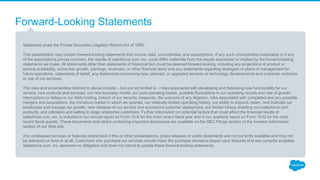 Forward-Looking Statements
Statement under the Private Securities Litigation Reform Act of 1995:
This presentation may con...