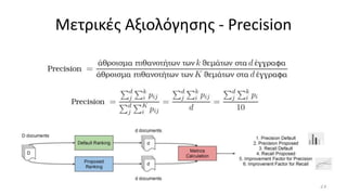 Μετρικές Αξιολόγησης - Precision
23
 
