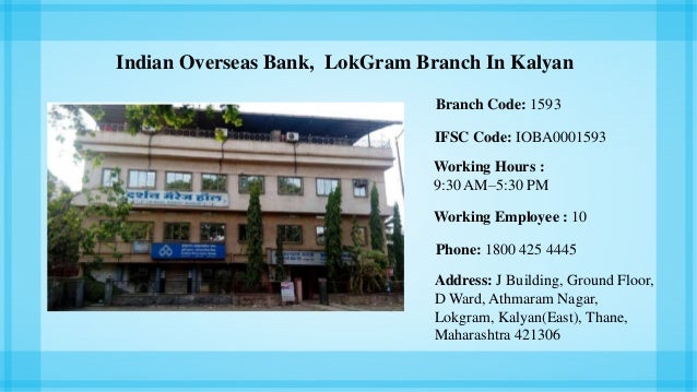 Indian Overseas Bank Presentation For Bcbf Student