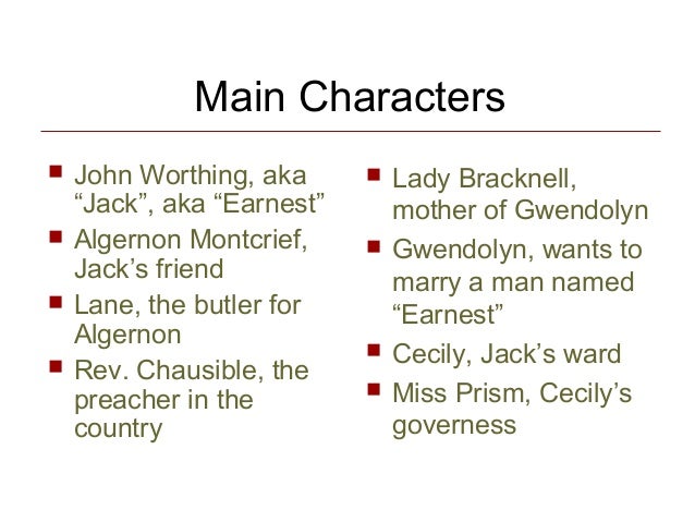 Importance of being earnest types of humor