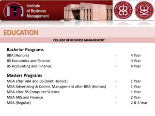Institute of Business Management Karachi - IoBM CBM - Best MBA