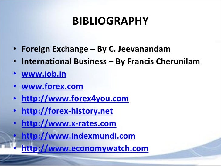 Forex management in banks