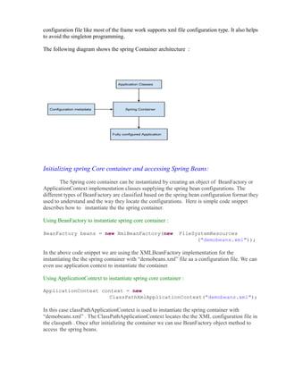 Spring IOC advantages and developing spring application sample | PDF
