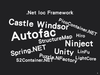 3
S2Container.NET
Ninject
 
