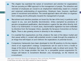 Web support material for Human Resource Management: Theory and Practice, Third Edition
© John Bratton and Jeffrey Gold 2003, published by Palgrave Macmillan
 