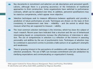 Web support material for Human Resource Management: Theory and Practice, Third Edition
© John Bratton and Jeffrey Gold 2003, published by Palgrave Macmillan
 