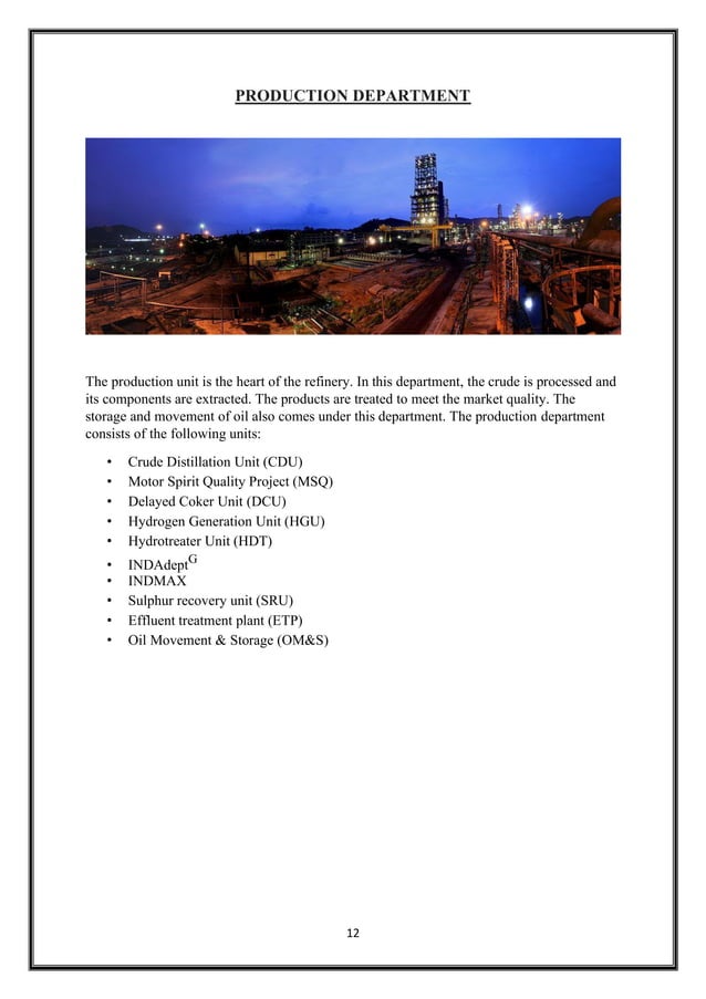 Industrial training at Indian Oil Corporation Limited (IOCL) Noonmati