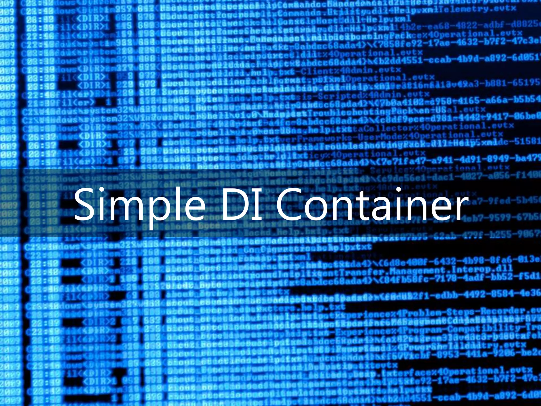 Simple DI Container