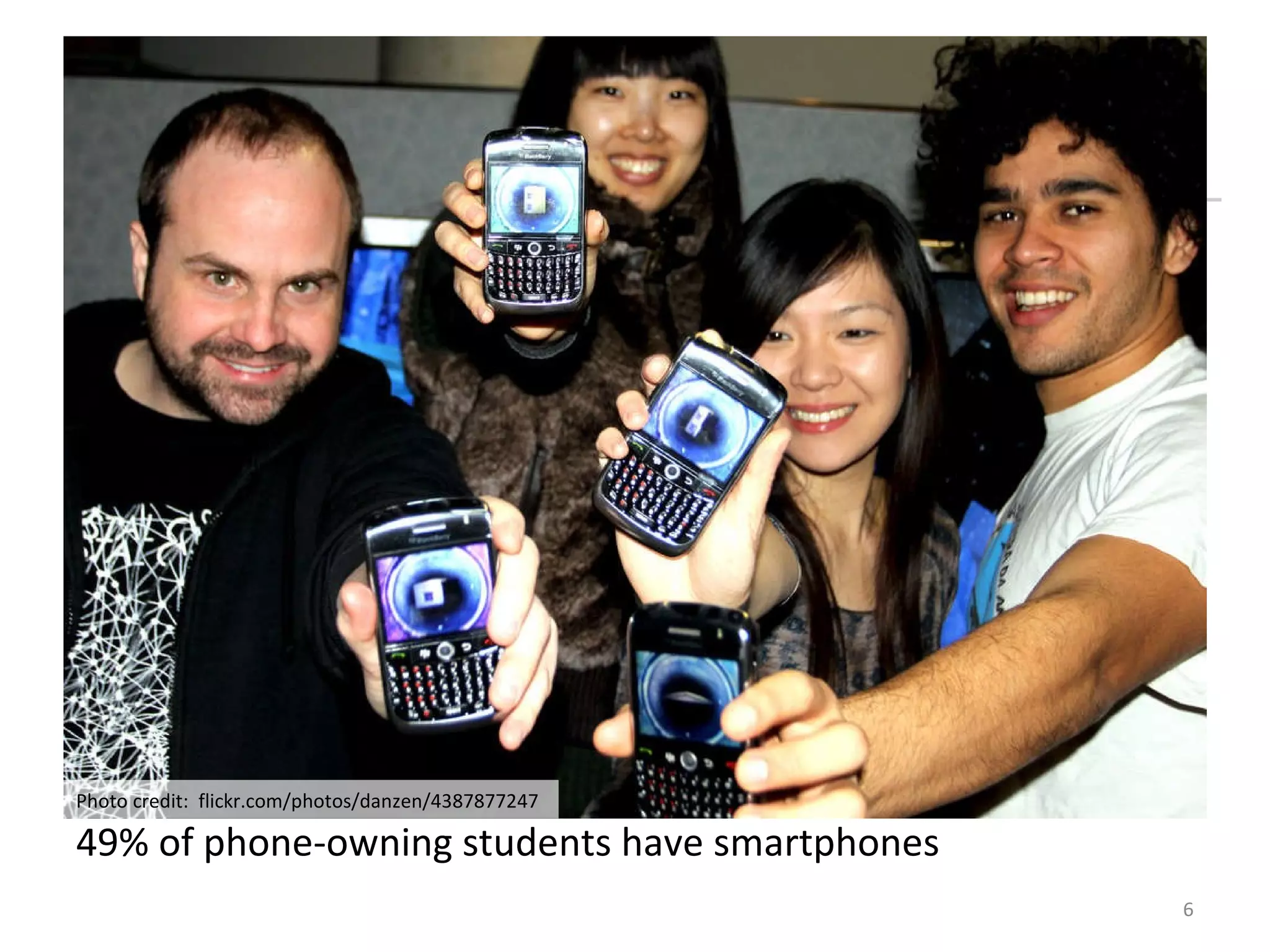 Nm, 49% of phone-owning students have smartphones Photo credit: flickr.com/photos/danzen/4387877247