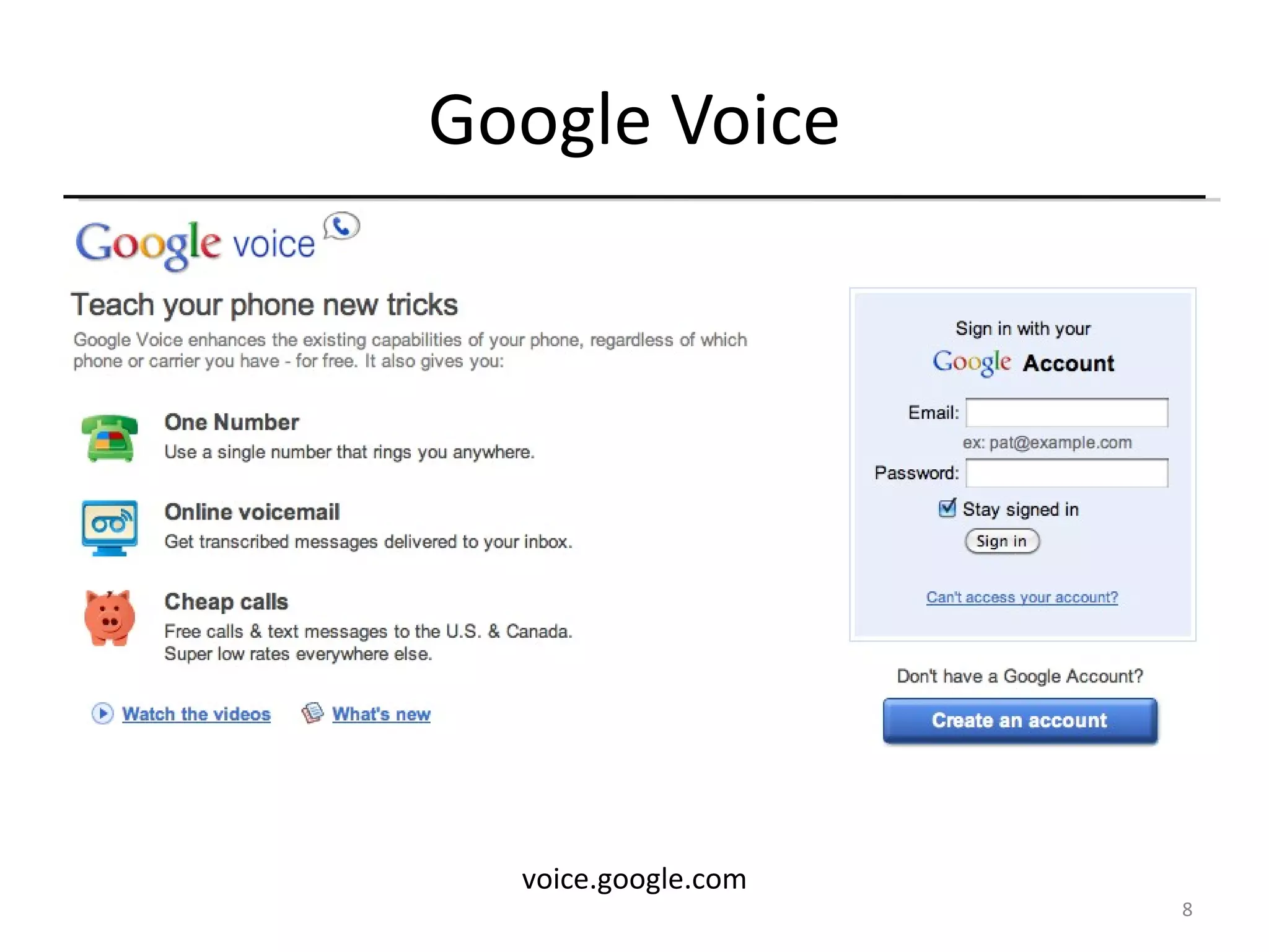 Google Voice voice.google.com