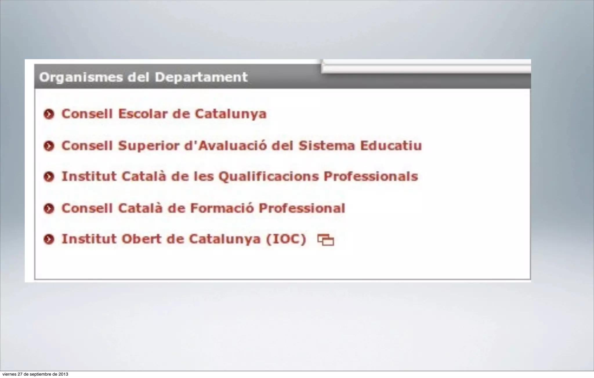 viernes 27 de septiembre de 2013

 