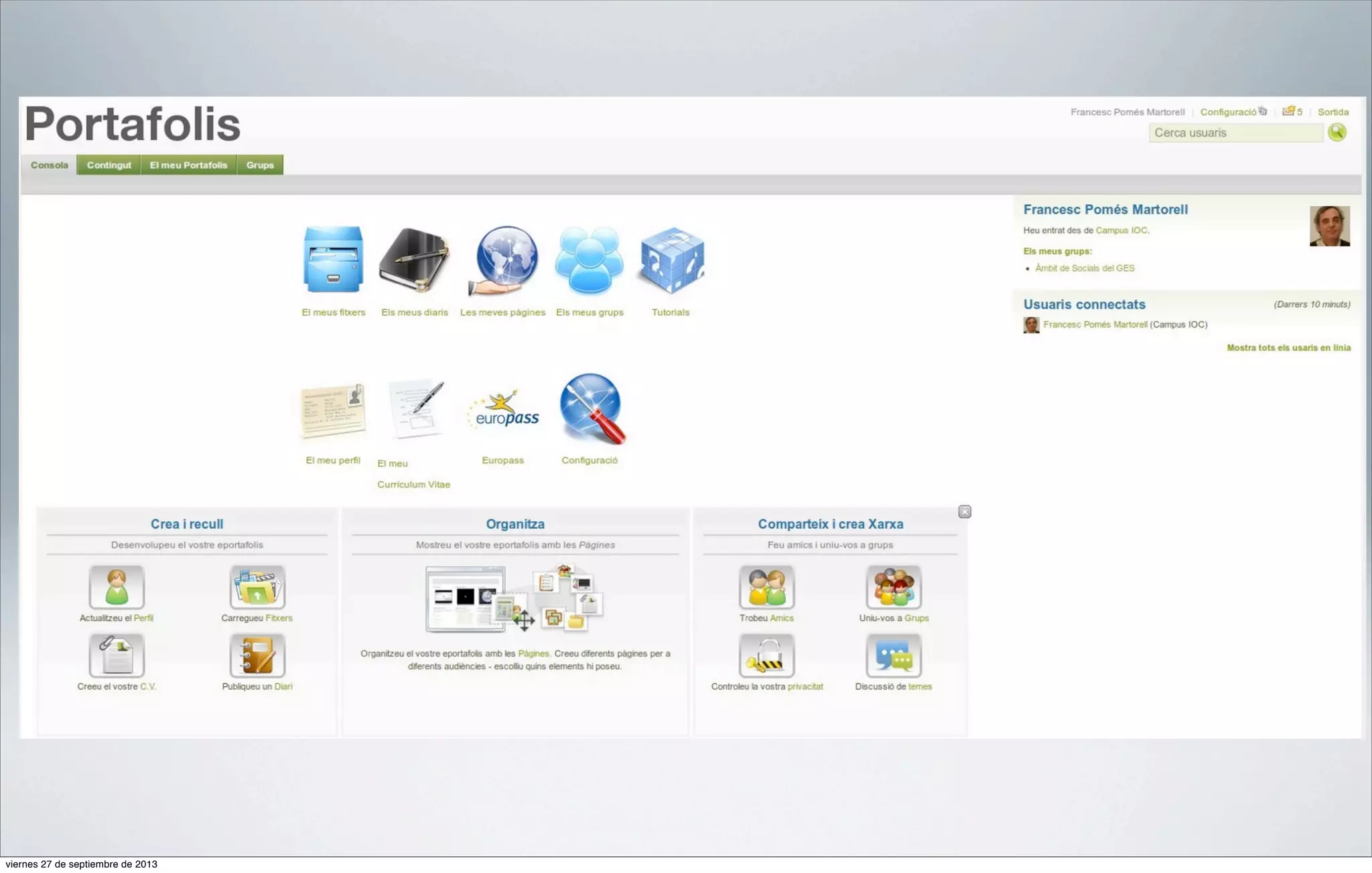 viernes 27 de septiembre de 2013

 