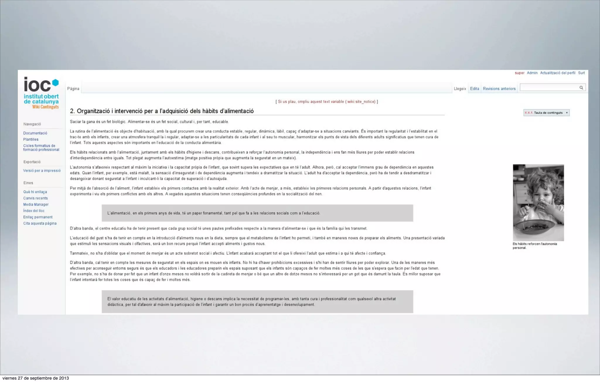 viernes 27 de septiembre de 2013

 