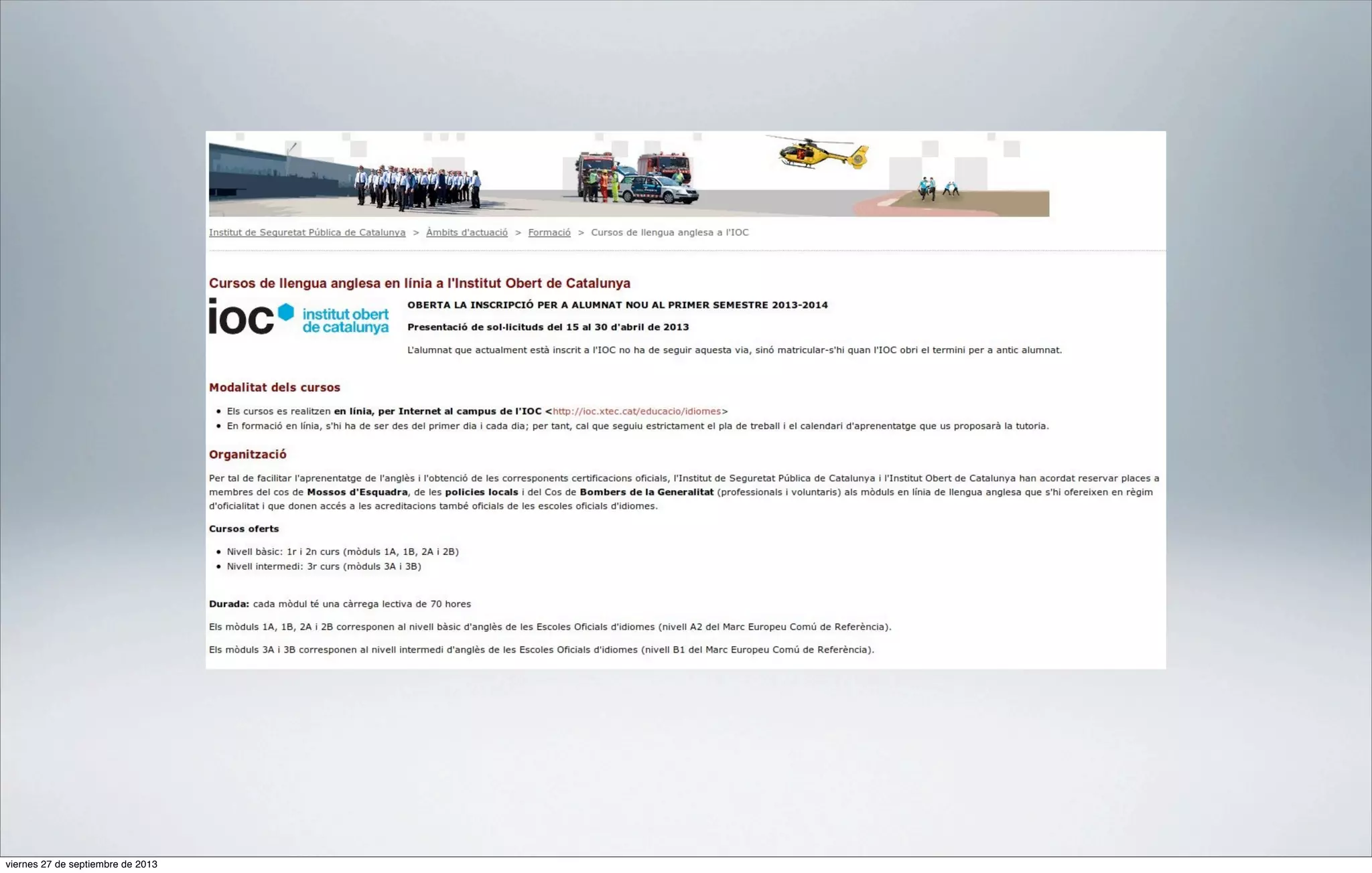 viernes 27 de septiembre de 2013

 