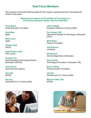 Maximizing the Impact: "The Pivotal Role of Technology in a 21st ...