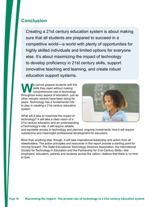 Maximizing the Impact: "The Pivotal Role of Technology in a 21st ...