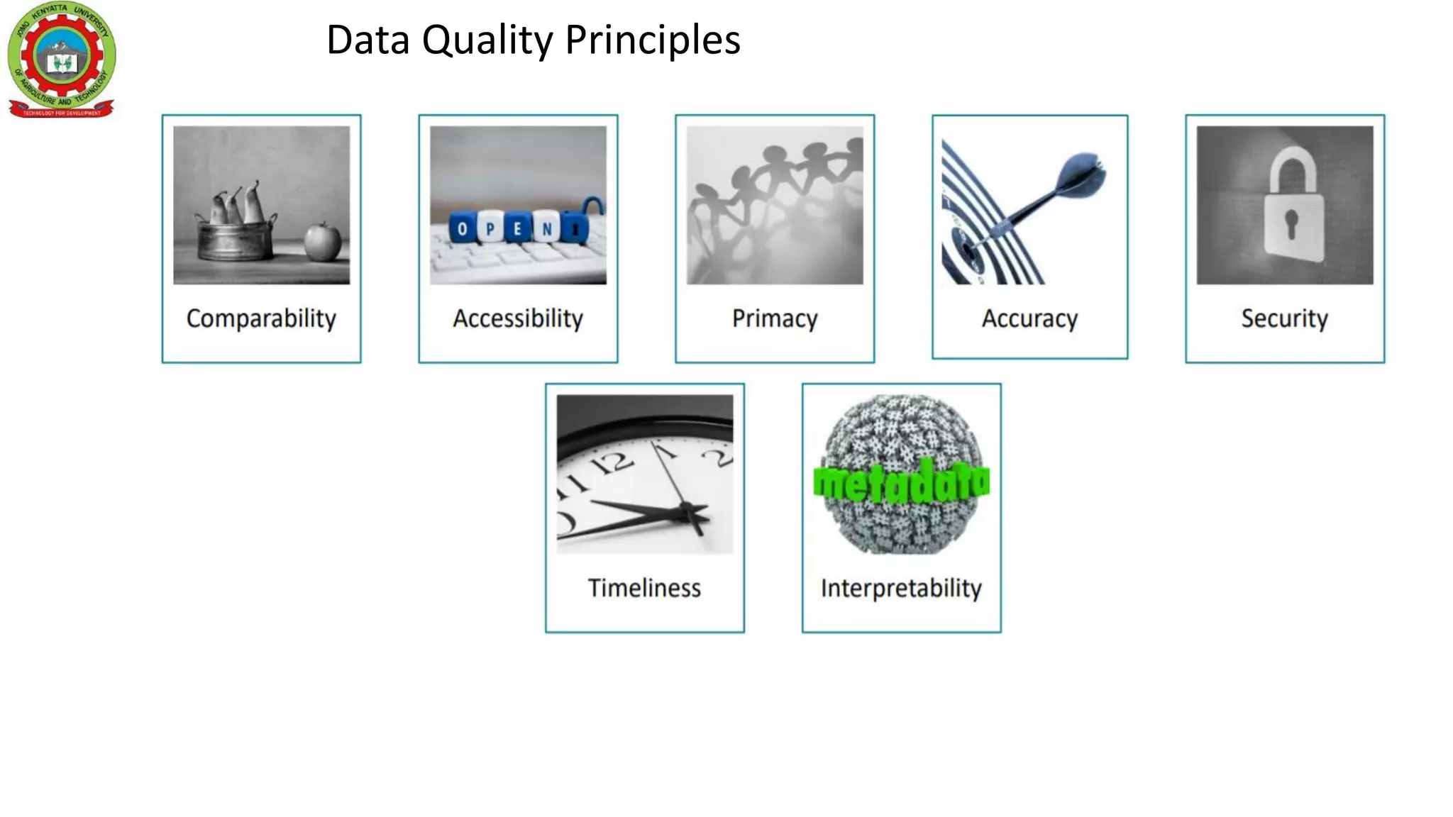 Data Quality Principles
 