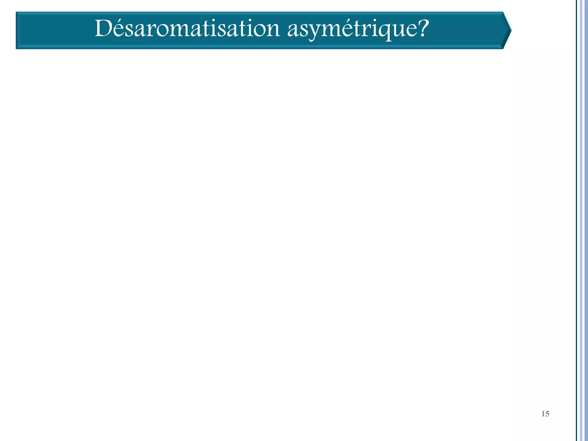 Désaromatisation asymétrique?




                                15

                                     15
                                     15
 