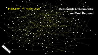 RECAP - Reality Check Reasonable Deterministic
and Well Behaved
 