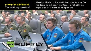 AWAREness
The military version!
Hardly likely to be sufficient (or work) for
modern non-linear warfare - probably as
rigid and as smart as it appears
 