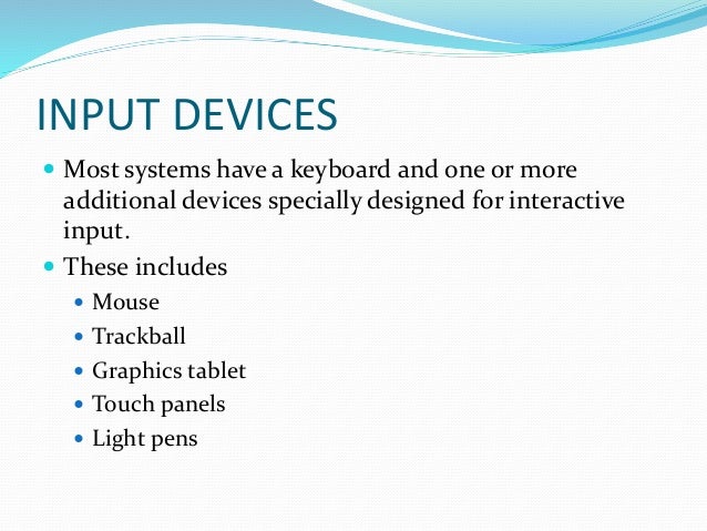 I/O devices - Computer graphics