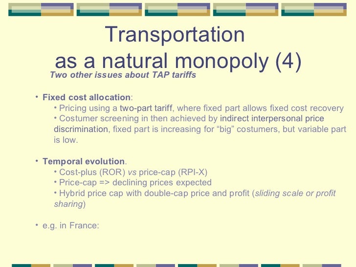 Natural Vs Non Natural Monopoly Natural Vs Non Natural Monopoly