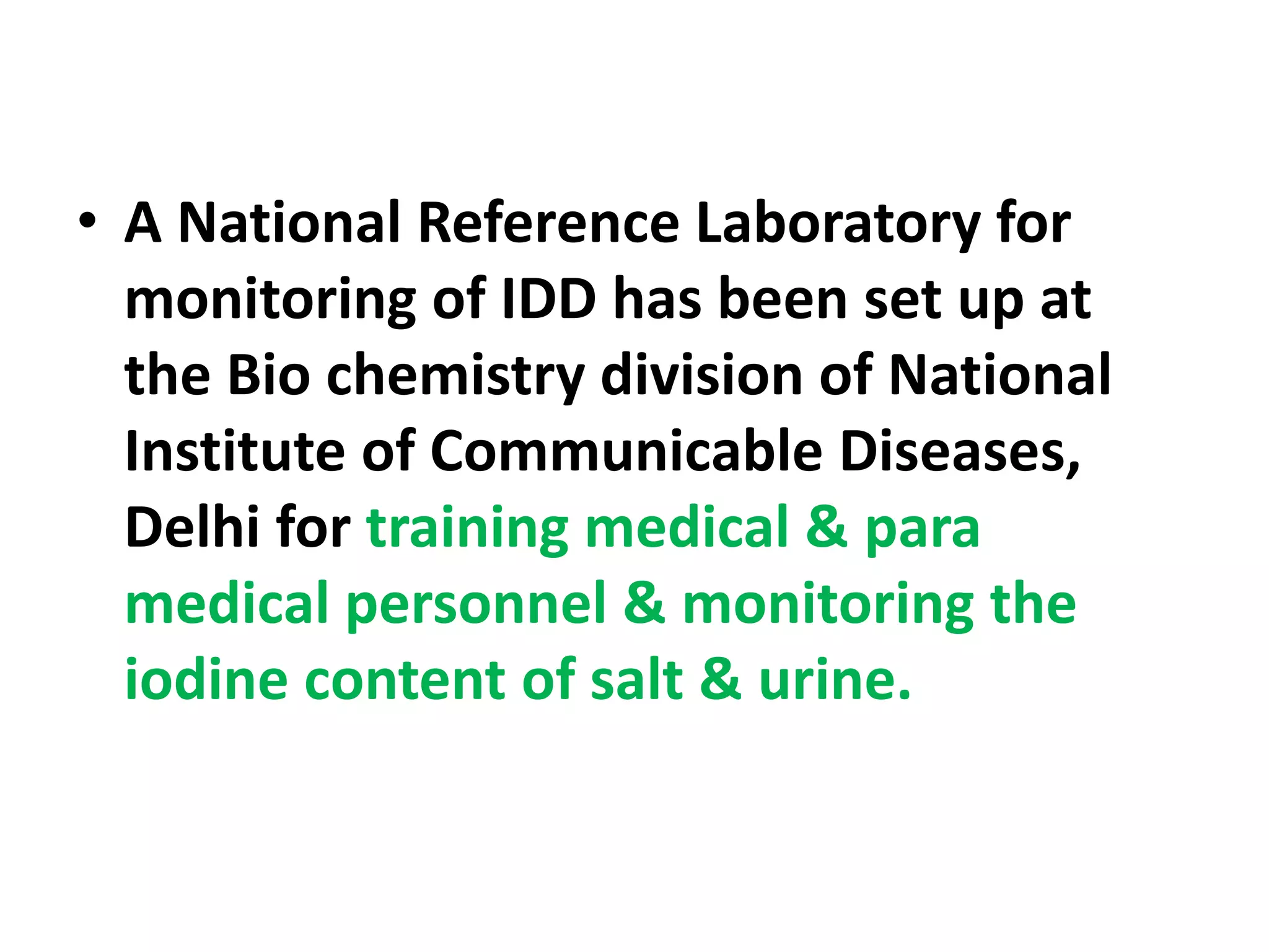 IODINE DEFICIENCY CONTROL PROGRAMME-INDIA | PPTX