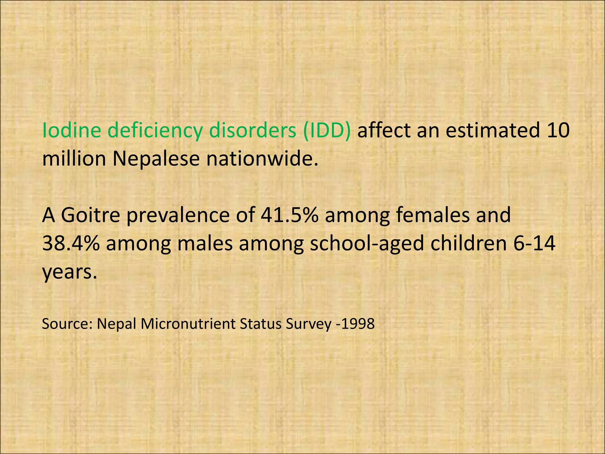 Iodine deficiency disorder | PPTX
