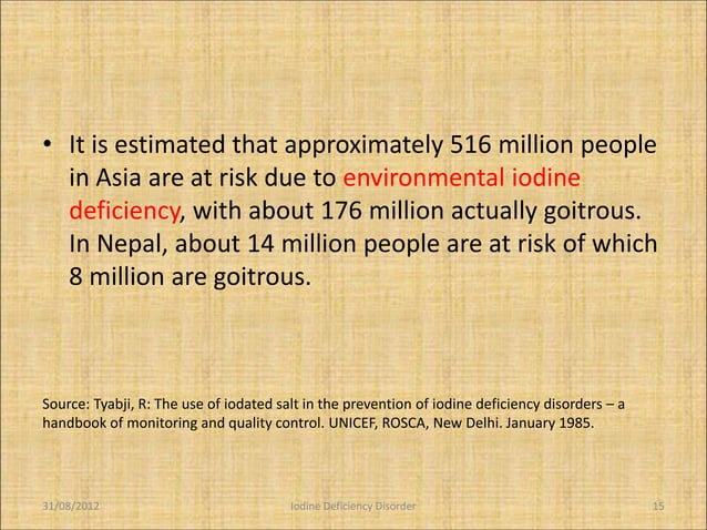 Iodine deficiency disorder | PPTX