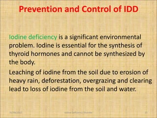 Iodine deficiency disorder | PPTX