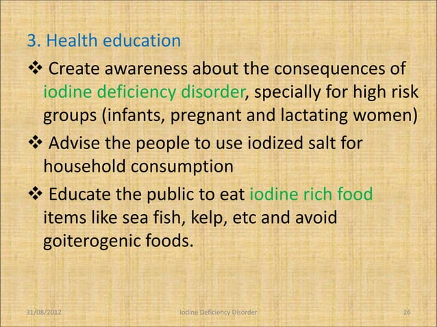 Iodine deficiency disorder | PPTX
