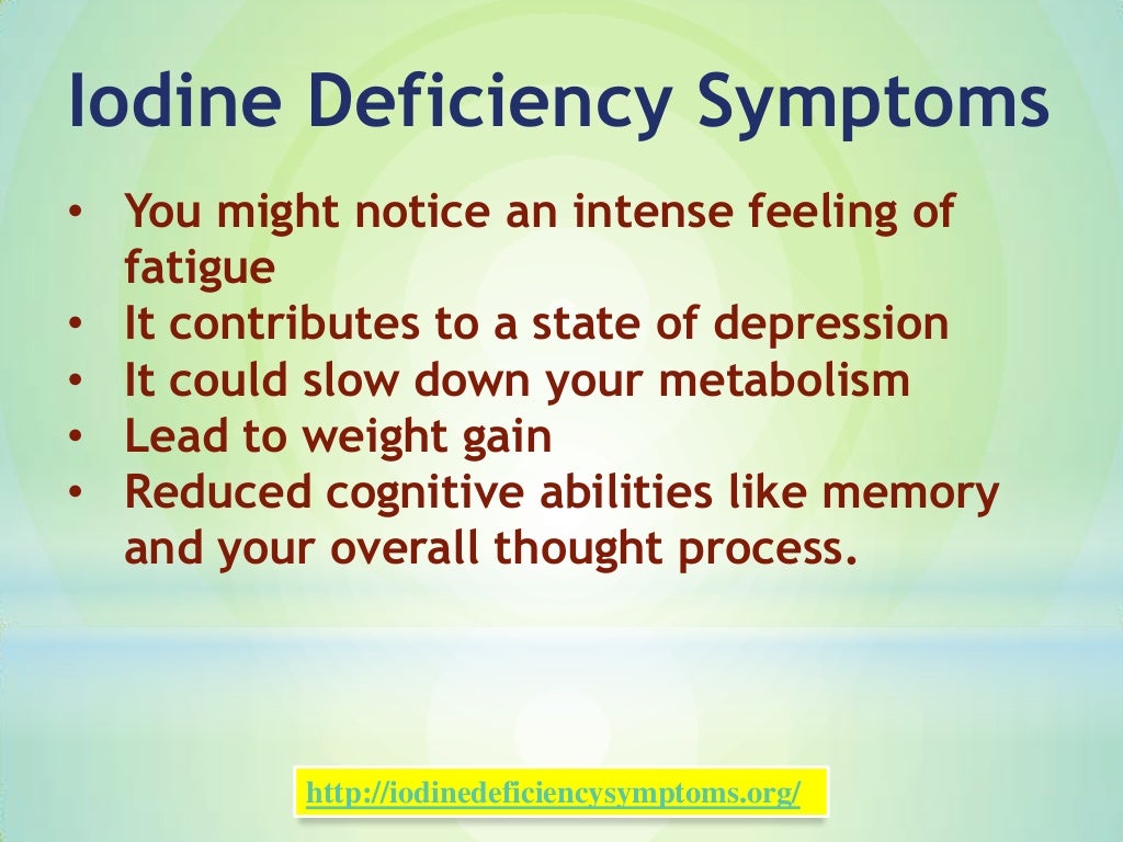 Iodine deficiency symptoms
