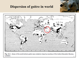 Dispersion of goitre in world
4
 
