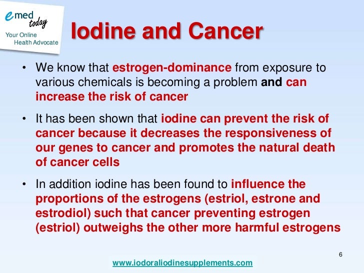 Iodine Supplements and Cancer