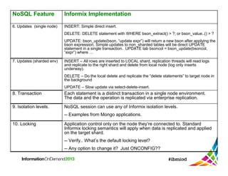 Informix NoSQL & Hybrid SQL detailed deep dive | PDF